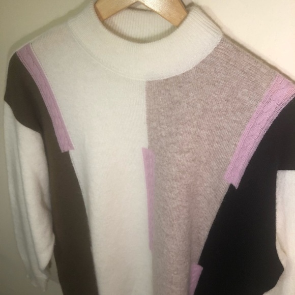 Vtg Mamut Moden Lambswool Angora Blend Mock Neck Sweater Made in Germany 44 (12) - Picture 2 of 12